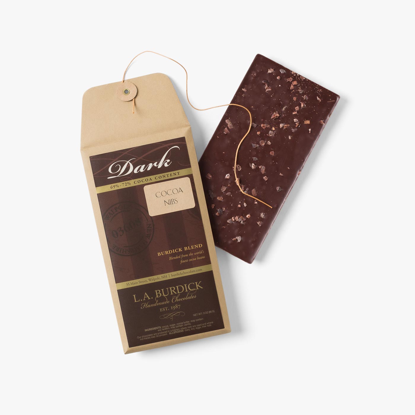 Dark Chocolate Bar With Cocoa Nibs